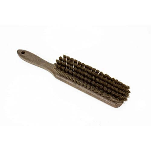 SPARTA 8 Inch Soft Counter Brush with Polyester Bristles and 5 Inch Handle, Color Coded Handheld Broom for Tables Countertops and Foodservice Surfaces, 13 Inch Overall Length, Brown, Pack of 6 - color: Brown
