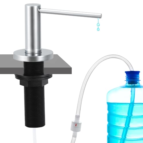 Gappo Soap Dispenser for Kitchen Sink Polished Chrome, Stainless Steel Countertop Pump, Built in Sink Soap Dispenser with 47" Extension Tube kit - color: Polished Chrome