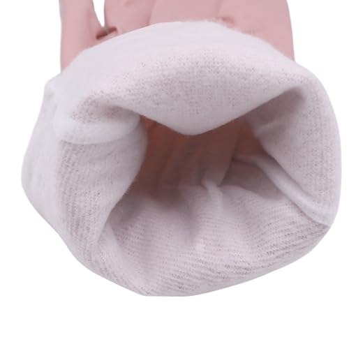 RARITYUS Household Kitchen Cleaning Gloves Waterproof Cotton Lined Dishwashing Non-Slip Long Cuff Gloves - color: Pink (Length 19.29'')