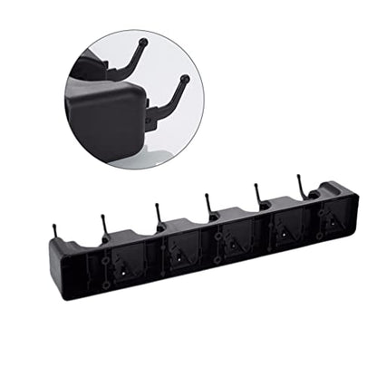 LIFKOME New Broom Holder Wall Mount Space-Saving Mop Hanger Organizer Sturdy Wall Mounted Brush Holder - color: Black