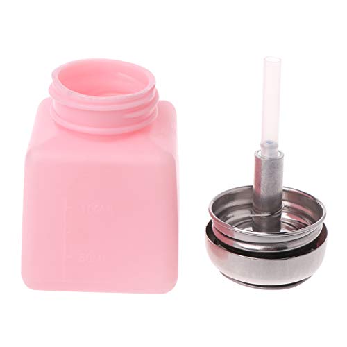 100ml Dispenser Anti-Static Push Down Bottles Lockable Square Bottle Multipurpose Bottle Blue/White,stainless steel, plastic