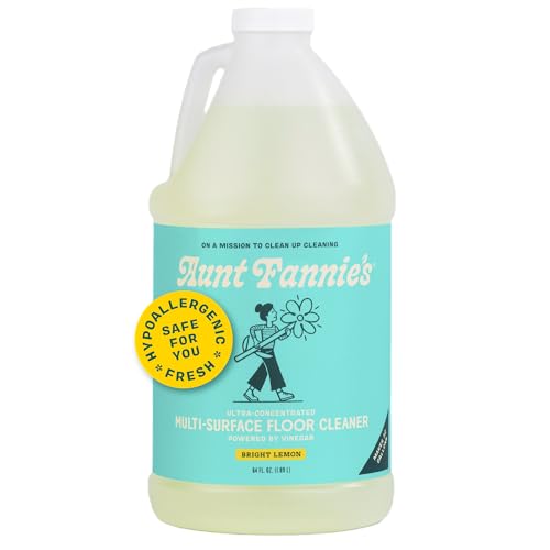 Aunt Fannie's Ultra Concentrated Floor Cleaner Vinegar Wash, Multi-Surface Solution For Mopping, Value Size, Bright Lemon Scent, 64 oz - size: 64 Fl Oz (Pack of 1)