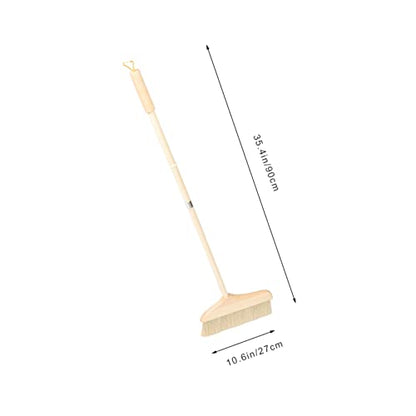Indoor Soft Bristle Broom Long Handle Carpet Rake for Fluffing Dusting Pet Hair Removal