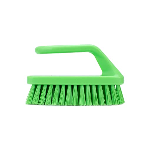 SPARTA Scrub Brush with Iron Shaped Handle and Stiff Bristles, Heavy Duty Scrubber Brush for Kitchen, Bathroom, Shower, Tile, Sink, Carpet and Bakepans, Polypropylene, 6 Inches, Lime, (Pack of 6) - color: Lime, size: 6 Inches (Pack of 6)