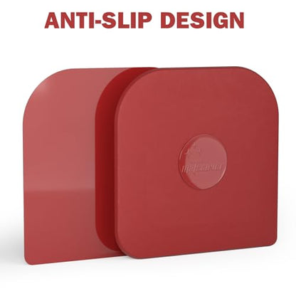 Pan Scraper, 10 Pcs Pot Scraper Plastic, Pot Scraper Non Scratch for Cast Iron, Pot and Pan Cleaning, Sturdy Scraper Kitchen Tool, Red - color: Red, size: 10 Pcs