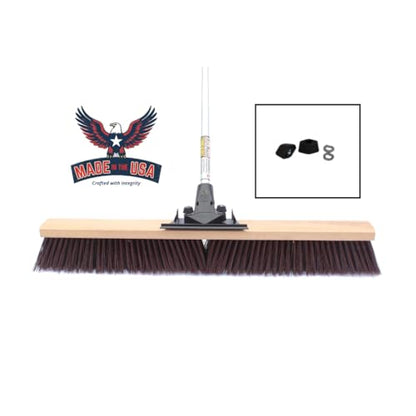 FlexSweep Made in USA Flex-Power Unbreakable Heavy-Duty Push Broom (30" Coarse)
