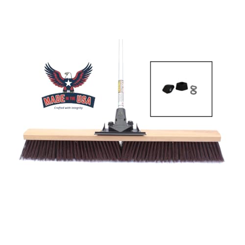 FlexSweep Made in USA Flex-Power Unbreakable Heavy-Duty Push Broom (30" Coarse)