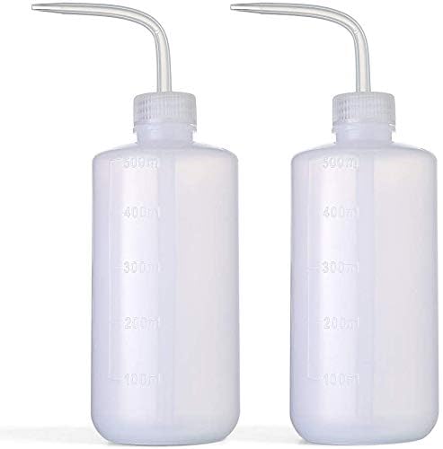 2pcs 500ml/17oz Safety Wash Bottle - Green Plastic Squeeze Bottle for Medical Label Soap Cleaning - size: 2x500ml