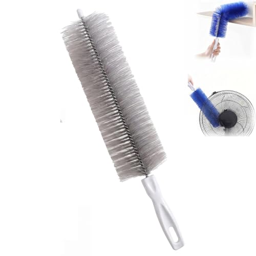 Fan Cleaning Brush, Bendable Microfiber Head, Microfiber Duster for Electric Fan and Blind, Reusable Dust Remover Washable ldeal for Electric Fans Air Conditioning, Home Car Vents, Curtain (Gray 1PC) - color: Gray 1pc