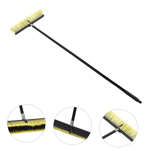 Ciieeo Outdoor Floor Scrub Brush 80cm Aluminum Alloy Handle Patio Deck Sweeper Broom for Driveway Sidewalk Garage Cleaning