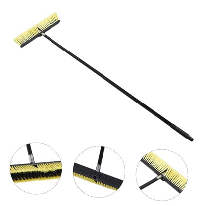 Ciieeo Outdoor Floor Scrub Brush 80cm Aluminum Alloy Handle Patio Deck Sweeper Broom for Driveway Sidewalk Garage Cleaning