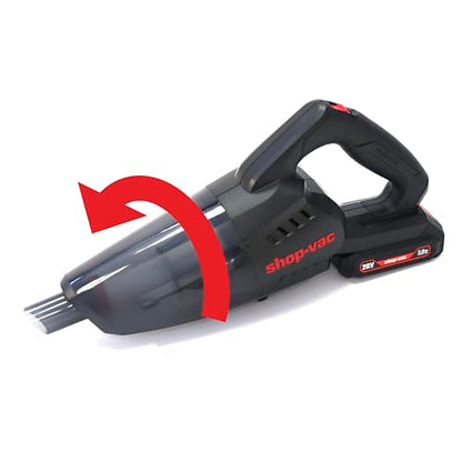 Shop-Vac 5430087 Handheld Vacuum, Cordless Rechargeable Lithium 20V, Lightweight Design, Ideal for Quick Cleanups in Home, Garage, and Vehicle
