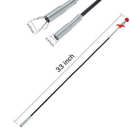 33 Inch Drain Snake Hair Drain Clog Remover, Flexible Grabber Claw Pick Up Reacher Tool - Gutter Cleaning Tools for Home Sink, Bathroom Tub,Drain, Toilet, Tight Spaces - style: 33 IN