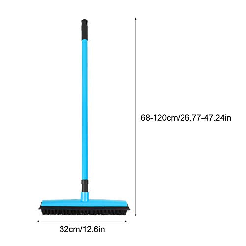 Pet Carpet Cleaning Brush, Rubber Hair Broom with Telescoping Handle, Red - Efficient Fur Removal, Easy Maintenance, Ideal for Pets and Homes (Blue) - color: Blue