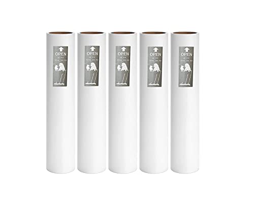 5 Pack 9.45 Inch Wide Large Lint Roller Refills (1.51In Inner Diamerter), Supersize Extra Sticky Roller Refills for Pet Hair Removing(300 Sheets)