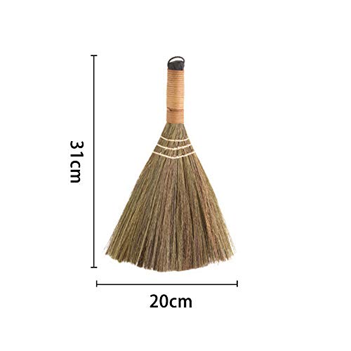 Handmade Straw Brooms for Sweeping, Natural Soft Straw Broom for Cleaning Indoor-Outdoor, Office, Sofa, Floor Car, Decor Idea -12 X 8 Inches (1 PC)