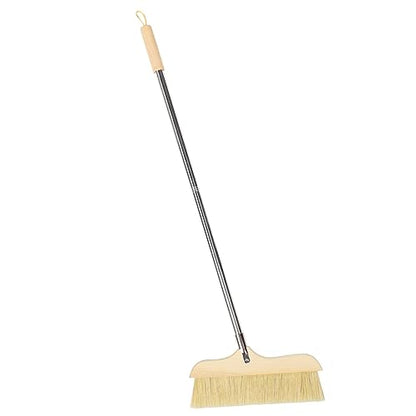 Ciieeo Long Handle Bristle Broom for Home Cleaning Soft Bristles for Pet Hair and Dirt Wood Construction for Kitchen Living and Carpet Maintenance