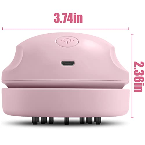 prowithlin Portable Desktop Vacuum Cleaner, USB Charging, Pink, Best for Cleaning Dust, Crumbs, Piano, Computer, Car etc. - color: Pink