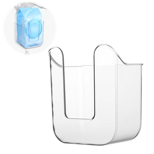 Wipes Dispenser Flushable Wipes Holder for Bathroom Wipe Container Clear Wipe Dispenser Wall-Mounted Tissue Box Wipes Holder for Bathroom Bedroom Kitchen - color: Transparent