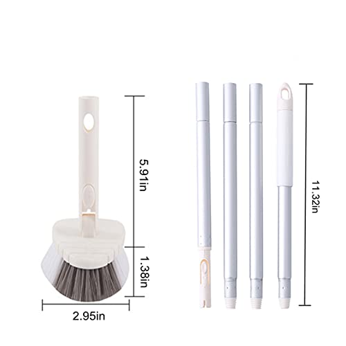 45.28 Inch Shower Scrubber, Tub Tile Cleaning Brush, Bath Cleaner Scrubber Brush with Adjustable Long Handle Scrub Brush for Bathroom Shower Bathtub Wall Mop Cleaning Scrubbing