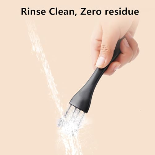 1 Pack Double-Ended Slot Cleaning Brush, Groove Crevice Cleaning Tool for Kitchen BBQ Grate Bathroom Home, Black - color: Black