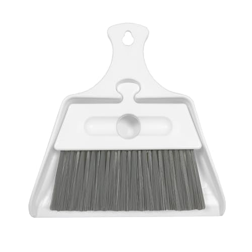 Mini Broom and Dustpan Set – Ultra-Thin Small Broom and Dustpan Set for Tight Spaces Compact Dust Pan and Mini Hand Broom Combo Effortless Cleaning with Wall-Mountable Design