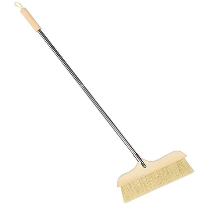 Bristle Broom Long Handle for Home Cleaning Soft Bristles for Floor and Carpet Dust Sweeper for Kitchen Living Room and Bathroom Use