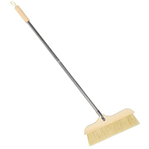 Bristle Broom Long Handle for Home Cleaning Soft Bristles for Floor and Carpet Dust Sweeper for Kitchen Living Room and Bathroom Use