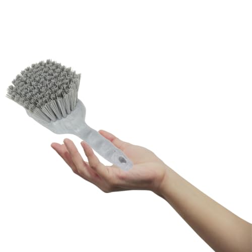 SPARTA 40541EC09 Plastic Scrub Brush, Utility Brush, Kitchen Brush With Hanging Hole For Cleaning, 8 Inches, Green - (Pack of 1) - color: Green