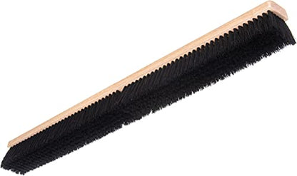 SPARTA Flo-Pac Floor Sweep with Natural Tampico Bristles, Heavy Duty Broom Head for Indoor and Outdoor Use on Rough Surfaces, 36" Long, Black