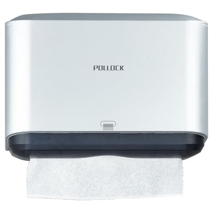 Commercial Paper Towel Dispenser Holder Wall Mount, Multi-fold Trifold C Fold Hand Towel Dispenser, Bathroom Paper Towel Dispenser, Toilet Paper Napkin Holder (Silver-5859) - color: Silver-5859