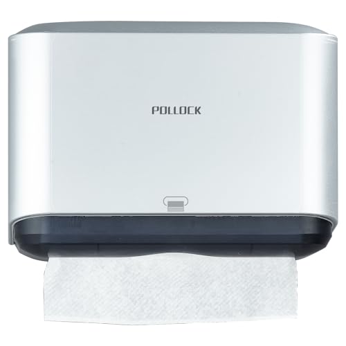 Commercial Paper Towel Dispenser Holder Wall Mount, Multi-fold Trifold C Fold Hand Towel Dispenser, Bathroom Paper Towel Dispenser, Toilet Paper Napkin Holder (Silver-5859) - color: Silver-5859