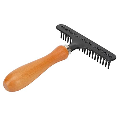 Carpet Rake, Handheld Cleaning, Ergonomic Handle, Small Metal Grooming Rake for Salon