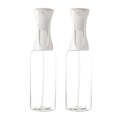 Mistifi Spray Plastic Bottle for Hair, Ultra Fine Mist, Water Mister for Hairstyling, Cleaning, Plants, Pets 17oz/500ml, Clear bottle (set of 2) - size: 17 oz*2