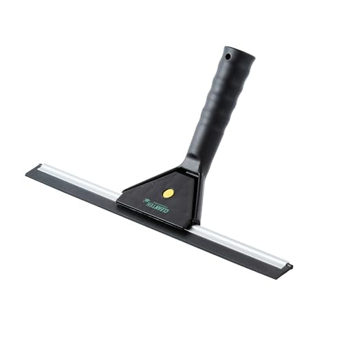 Restaurantware-Clean Tek Professional 11.81 Inch Window Squeegee, 1 Window Cleaning Squeegee with Rubber Blade - All-Purpose, for Mirror Or Glass Door, Black Plastic Wiper with Aluminum Frame - size: 11 3/4", style: Plastic, Standard