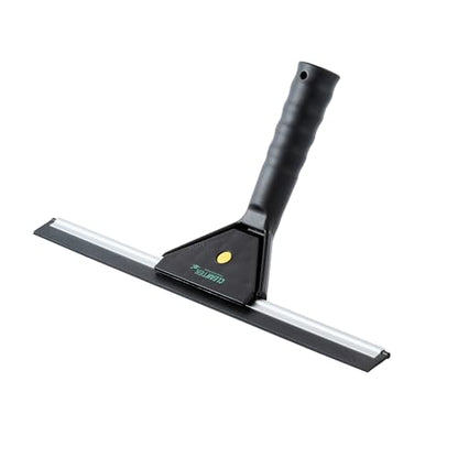 Restaurantware-Clean Tek Professional 11.81 Inch Window Squeegee, 1 Window Cleaning Squeegee with Rubber Blade - All-Purpose, for Mirror Or Glass Door, Black Plastic Wiper with Aluminum Frame - size: 11 3/4", style: Plastic, Standard