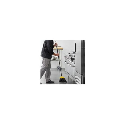 Rubbermaid Commercial Products 10" Smooth Surface Jumbo Sweep Angle Broom, Metal Handle, Black, for Cleaning Hard-to-Reach Areas - color: Black, size: Overall: 56"L (1 Item), style: Jumbo