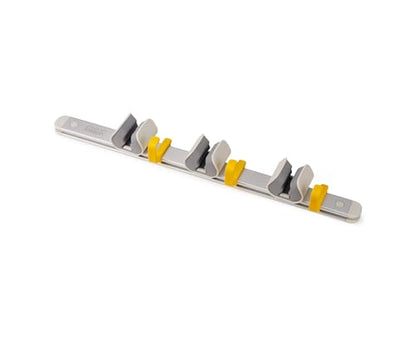 Joseph Joseph CleanTech Cleaning Utility Tool Storage Rail, Organizer Rack with 3 Adjustable Grips and 3 Hooks, Screws Included - style: Storage Rail