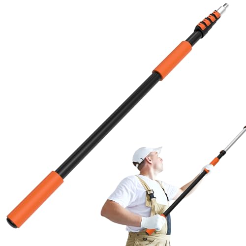 SISUPASSIE Telescoping Extension Pole, Reach to 36FT Telescoping Pole Multi-Purpose 7-30FT Lightweight, Sturdy with Universal Twist-on Metal Tip Extendable for Dusting Painting Window Cleaning - size: 30 Feet