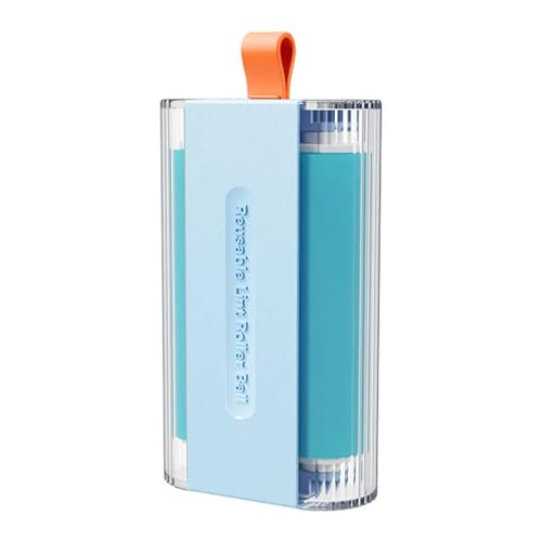 Mini Washable and Reusable Lint Roller for Clothes,Portable Sticky Roller Travel Size, Compact Pet Hair Remover and Small Lint Remover Extra Sticky - color: Blue
