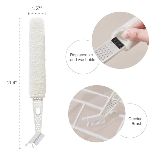 2 Pack Mini Split Cleaning Kit,Air Conditioner Cleaner Set,Under Appliance Cleaning Tool，with 2 Reusable and Washable Microfiber Cloths,for Air Conditioning, Home Appliance