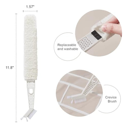 2 Pack Mini Split Cleaning Kit,Air Conditioner Cleaner Set,Under Appliance Cleaning Tool，with 2 Reusable and Washable Microfiber Cloths,for Air Conditioning, Home Appliance