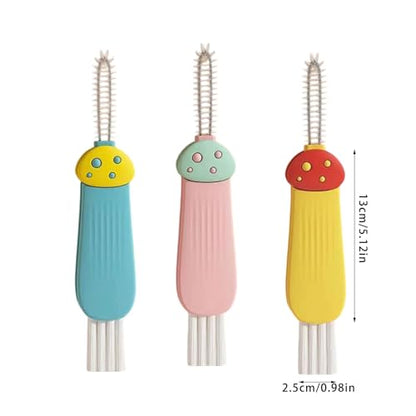 Creative Bendable Bottle Brush Cup Lid Multipurpose Scrubber for Narrow Spaces Home Kitchen Tool