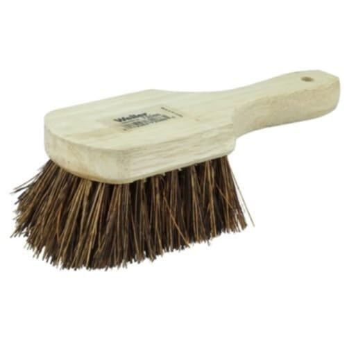 Weiler 72086 8" Utility Scrub Brush, Palmyra Fill, Short Handle, Wood Block - size: 8", style: Palmyra