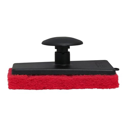 STAR BRITE All-Purpose Medium (Red) Scrubber Pad - Available in Medium, Fine & Coarse Textures with Ergonomic Handle for Boats, Teak, and Outdoor Cleaning (040021P) - size: One Size, style: Medium (Red)