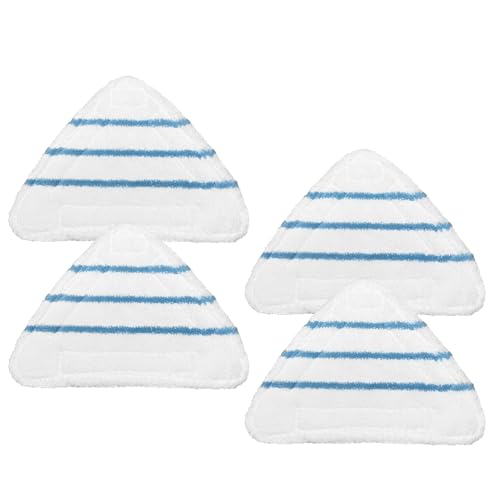 4 Pack Reusable Mop Pads Compatible with True & Tidy STM-500, STM-700 Steam Mops, Refills for Turonic ST3 Steam Mop Microfiber Washable Pads, Cloths for Floor Cleaning, Scrubbing and Floor Caring
