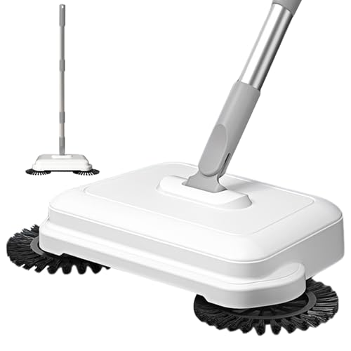 Floor Sweeper, 2-in-1 360° Rotating Hand Push Sweeper, High Efficient Carpet with Long Handle, Hanging Manual Vacuum for Home Office Carpet Manual Push