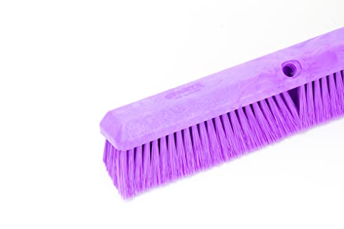 SPARTA Omni Sweep Plastic Push Broom Head, Heavy Duty, Industrial Broom With Color Code System For Outdoor, Indoor, Garage, Concrete, Patio, Kitchen, Bathroom, 18 Inches, Purple - color: Purple, size: 18 Inches