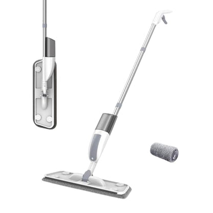 Wet Dry Mop - Spray Cleaning System, Floor Dust Remover, Washable Pad Design, Easy Handle Control, Bedroom Kitchen Use, Apartment Tile Cleaning, Laminate Floor Care Enhancing Cleaning During
