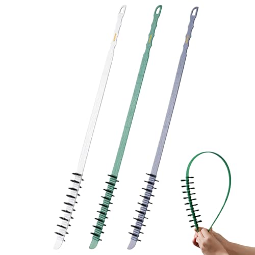 3Pcs Washing Machine Cleaning Brush Flexible Nylon Bristles Laundry Brush 0.8x23.6in Effective Reusable Cleaning Tool for Washing Machine Drums Tools
